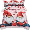 Love Heart Duvet Cover Set Microfiber Bear Comforter Cover Soft Romantic Bedding Sets Valentine's Day For Girls  Valentine's Day