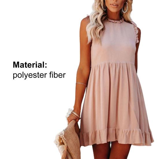 Dámské šaty plus size bez rukávů letní šaty elegantní vintage dámské volánové plážové modré mini šaty vestido