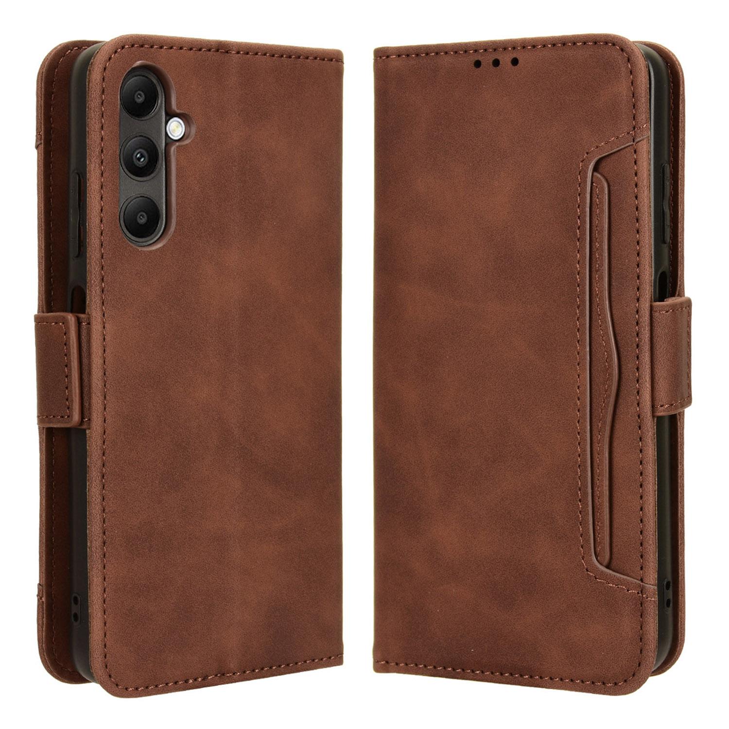 

Чохол-гаманець з PU шкіри для Samsung Galaxy A05s 4G/M14 4G з відділеннями для карток Brown