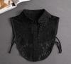 Fashion Front Tie White Fake Collar for Women Stand Detachable Collar Fake Girls Vintage Lace Ladies False Blouse Collar