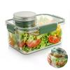 Salad Container For Lunch With Vertical Layering & Dressing Holder, Airtight Salad Pod With Fork, Portable Leakproof Organizer
