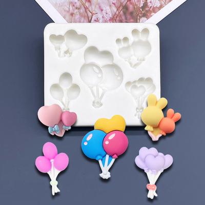 Diseño de Globo de Corazón Molde de Silicona para Sugarcraft Herramientas de Resina Molde para Hornear Magdalenas Herramientas de Decoración de Pasteles de Fondant