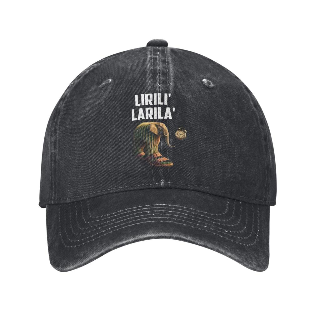 Vintage Lirili Larila Italian Brainrot Baseball Caps Men Women Distressed Denim Sun Cap Outdoor Gift Caps Hat
