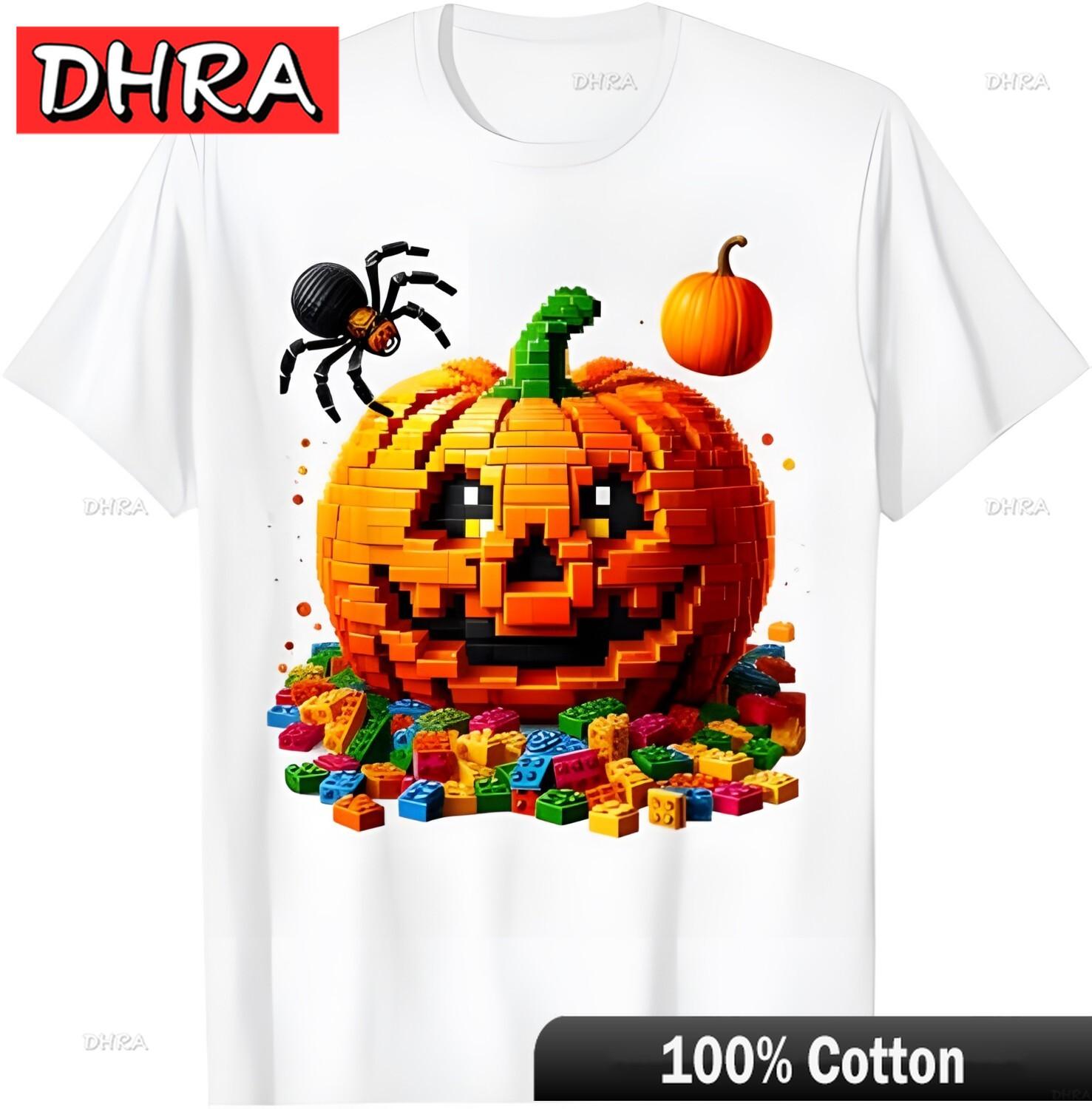 Master Builder Pumpkin Bricks Blocks Halloween Fun TShirt Cool Aesthetic Tees Tshirts for Gym Shirts Femme Switzerland Youth 4XL