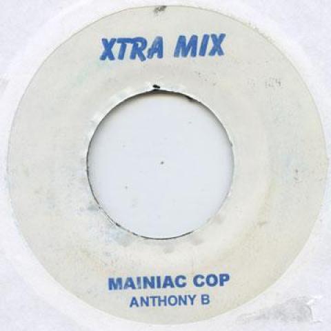 7inch Record ANTHONY B - Maniac Cop Xtra Mix 2002 Jamaica Reggae, Ska & Dub