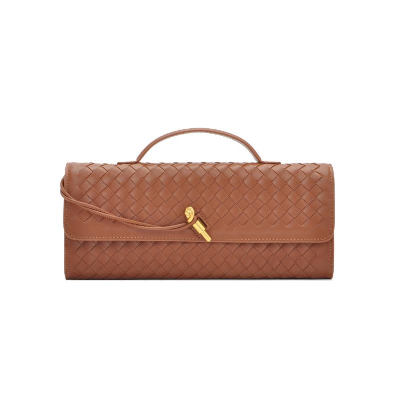 Specialized In Niche Woven One-Shoulder Baguette Bags, Fashionable Portable And Horizontal Clutch Bags, Versatile Women'S Oblique Span Bags