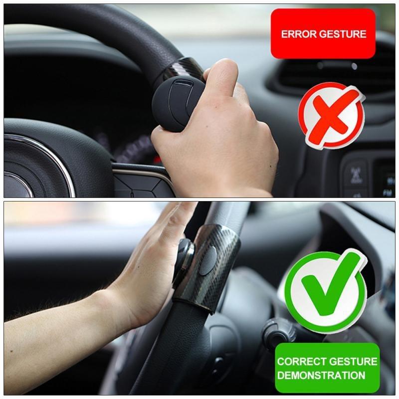 1 pomello del volante a 360 gradi, pomello girevole automatico, potenziatore dello sterzo per auto, in silicone, rinforzante per la maniglia del servosterzo.