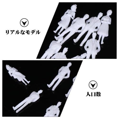 Set of Approximately 100 White (1/100) Minifigures for Dioramas, Model Building, Scenery Collections, Plastic Models, Scale Models, Human Figures, Dol