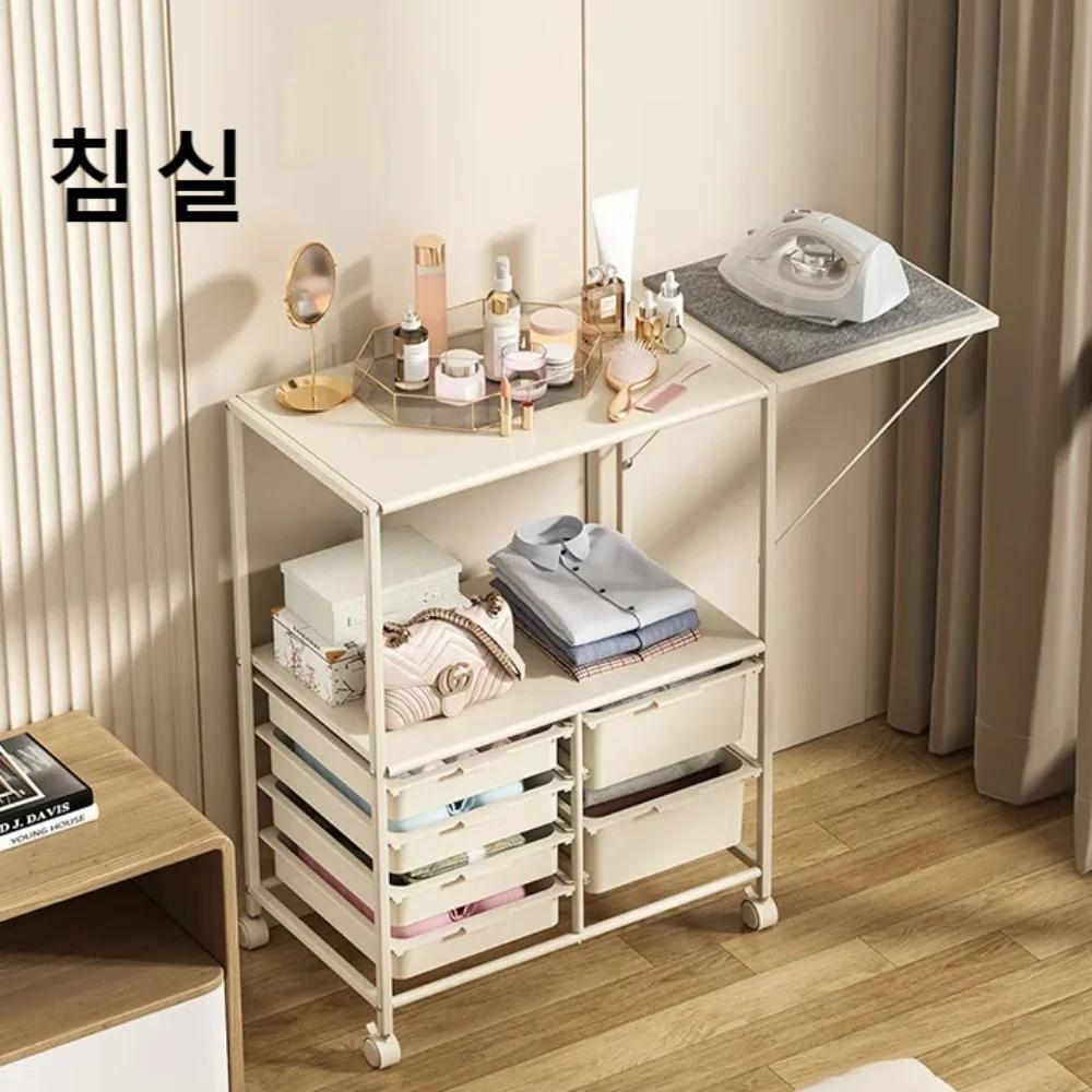 Multi Layer Kitchen Trolley Multifunctional Kitchen Sideboard Moving Cabinet Hand Save Space Trolley Scalable Storage Trolley
