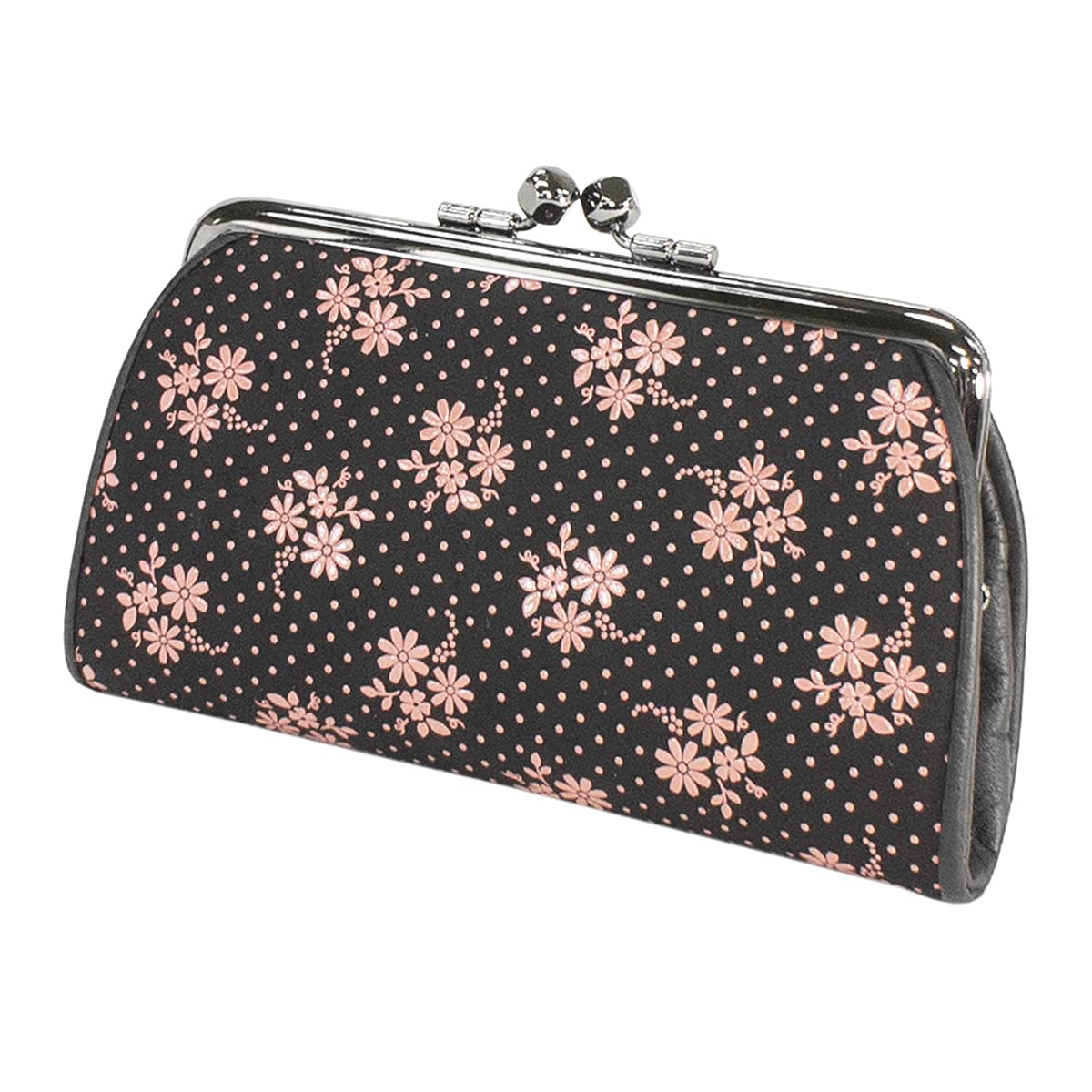 

Indenya Inden coin purse 340 parent and child deerskin black x pink lacquer cosmos pattern 1501-51-175