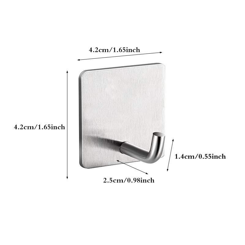 1pc Stainless Steel Wall Hook Wall Mounted Towel Rack Multipurpose Hanger For Towel Clothes Coat Key Bathroom Accessories