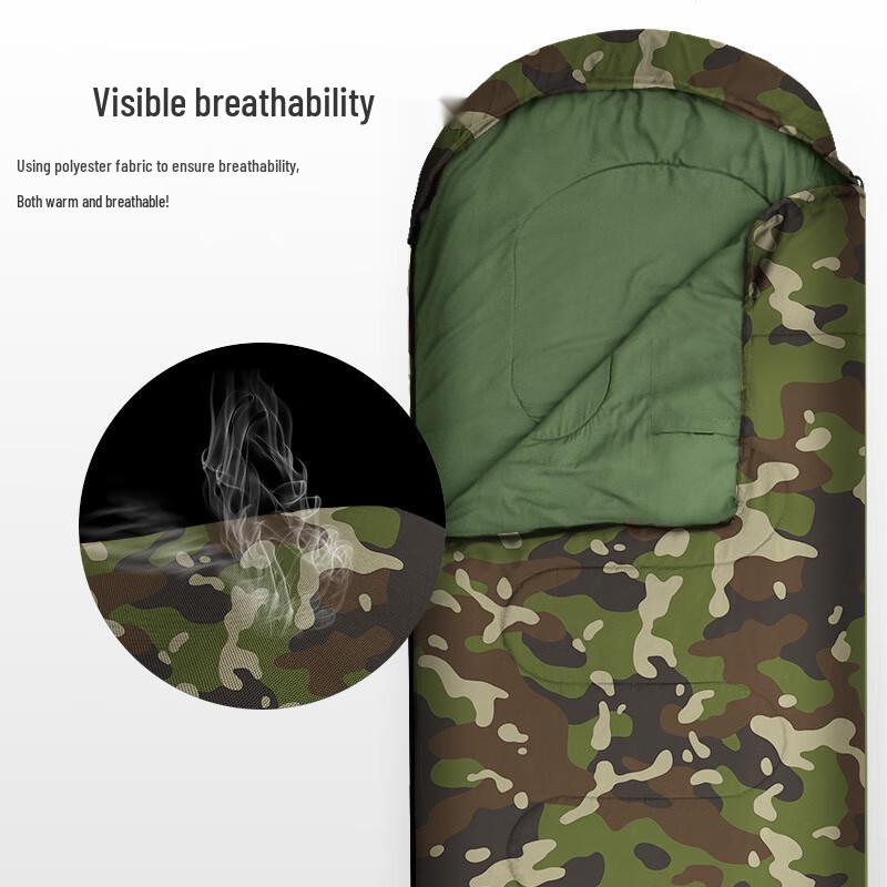OEING Camouflage Envelope Camping Sleeping Bag