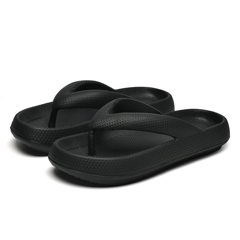 Unisex Thick-Soled Summer Flip-Flops: Breathable, Non-Slip, Soft Sole
