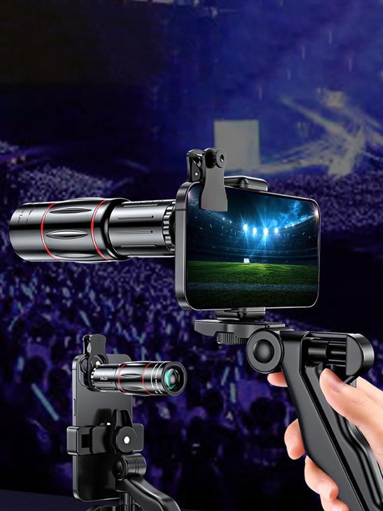 18/28/36X Mobile Phone Camera Lens Clip-On Zoom HD Telescope Lens Phone Camera Telephoto Lens for Camping Hunting Sports