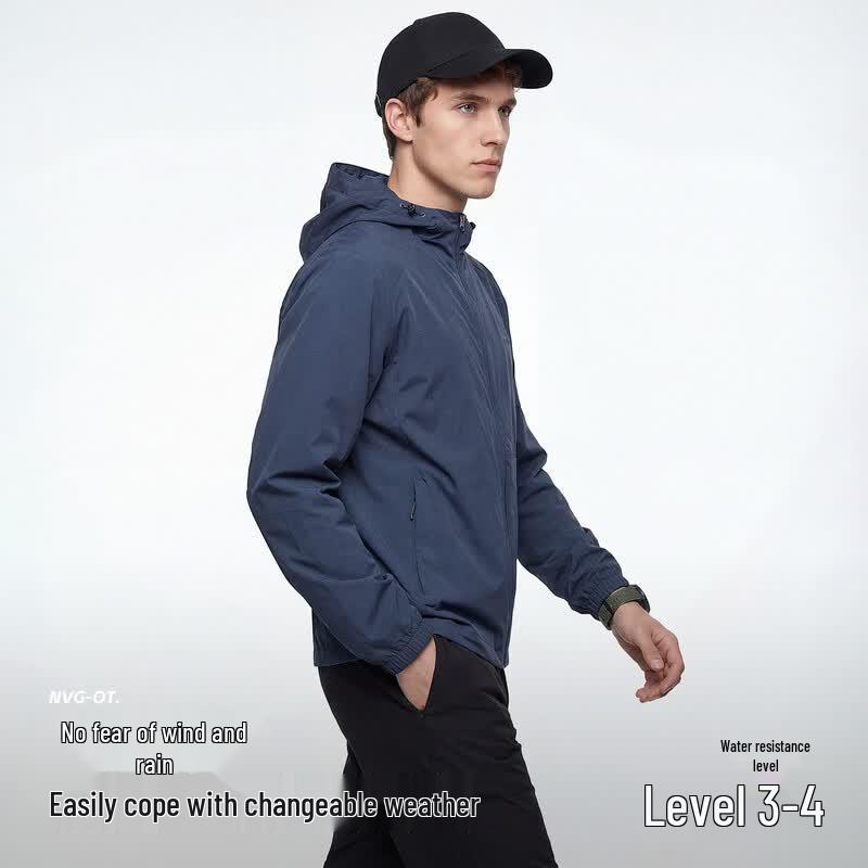 NVG·YOUNG Men's Lightweight Hooded Outdoor Jacket