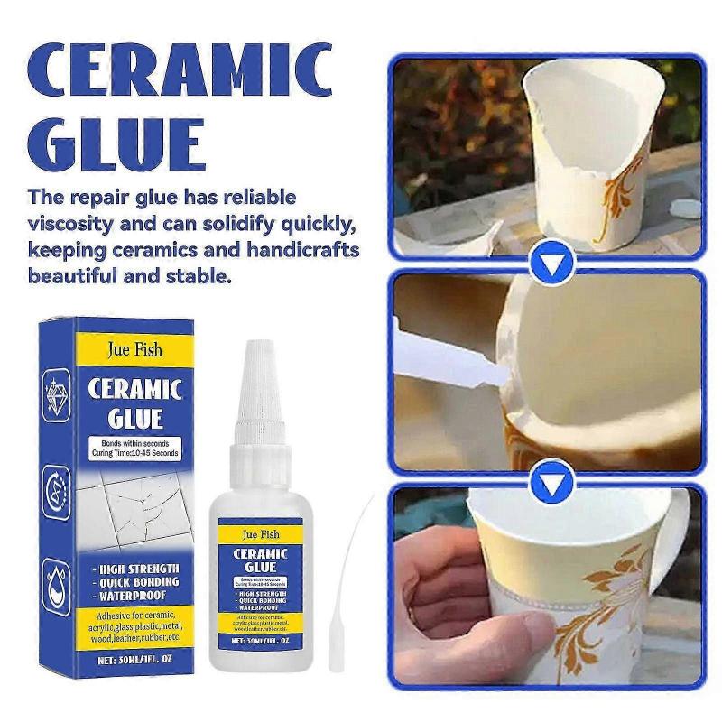 Multi-Functional Ceramic Repair Glue - Fast-Drying Epoxy for Porcelain, Glass & Plastic Repairs | Strong, Durable, Cost-Effective Adhesive for Home, C