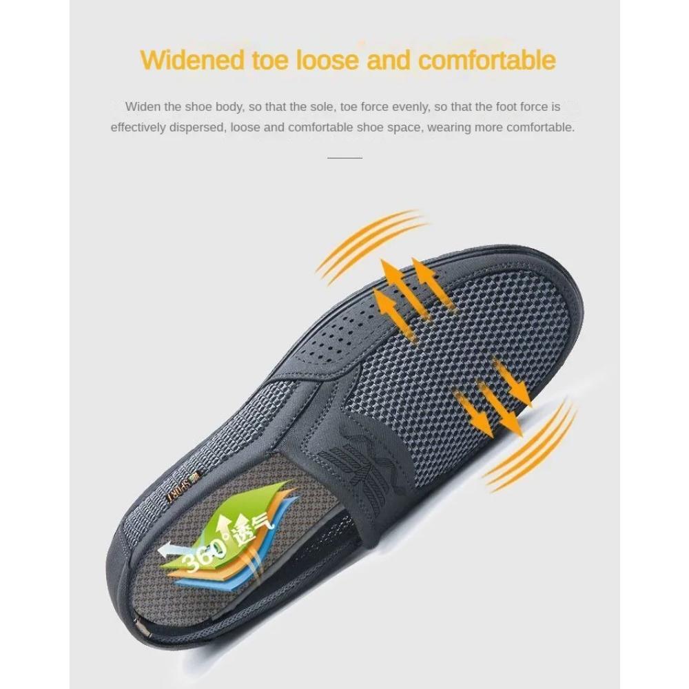 New Men's Summer Shoes Breathable Mesh Non Slip Classic Cloth Casual Dad Shoes Sandals