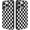 Tnarru Checkered Pattern Compatible with iPhone 14 Pro Case Hard PC Back and Soft TPU Sides Non-Slip Scratchproof Shockproof Protective Cute Phone