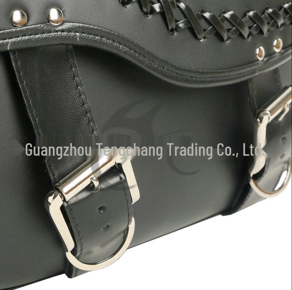 Harley Prince Genuine Leather Side Bag for Cruiser & Motorcycle