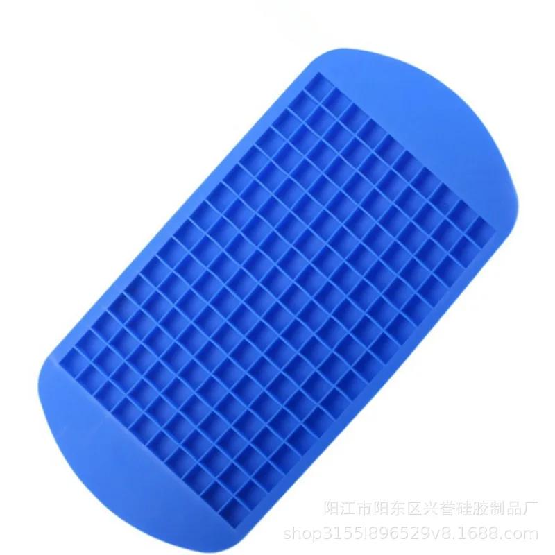 160 Grid Mini Silicone Ice Tray Cubes Foldable Mold Breaker Small Square Maker