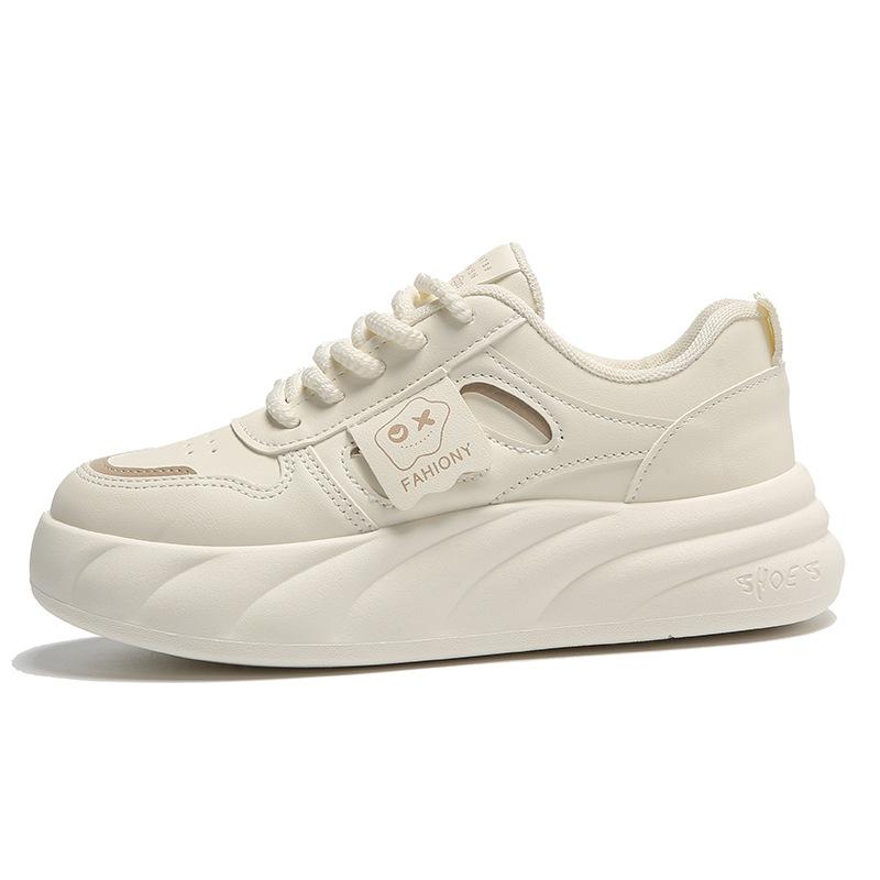 

Наступить в дерьмо усиливает ощущение хлебных туфель для женской коллекции весна 2025, новые универсальные студенческие платформы, белые повседневные спортивные кеды для скейтборда 40