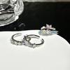 Diamond Ring Light Luxury Niche Design High Sense Unique Color Zircon Contrasting Color Ring Dream Rainbow Open Ring