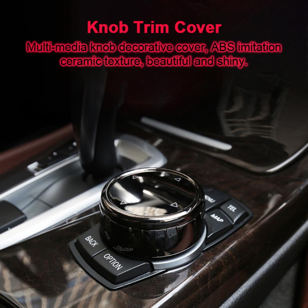 Multi-Media Knob Trim Cover Central Control Switch Button Decorative Cap Replacement for F10 F30