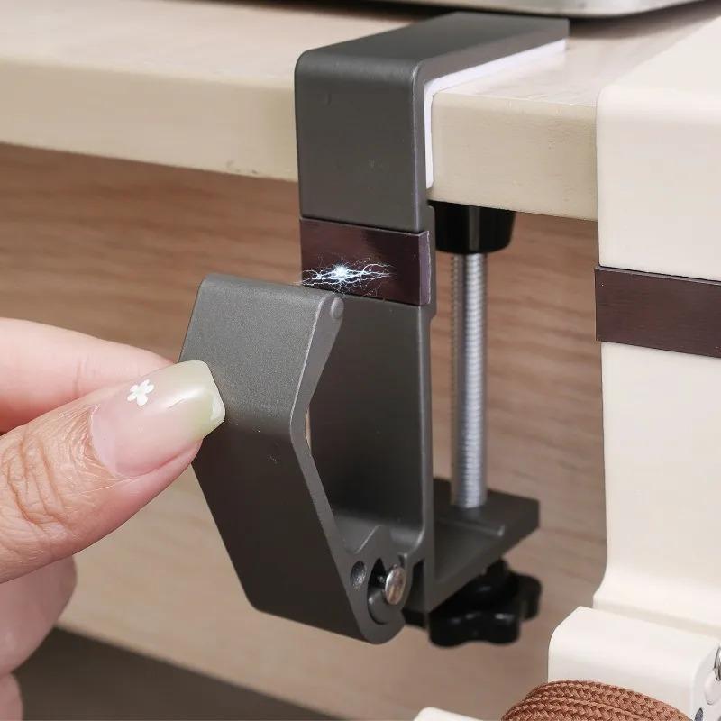 Adjustable Desk Edge Hook Punch-free Hanging Bag Hanger Removable Handbag Holders Magnetic Foldable Multi-functional Table Hook