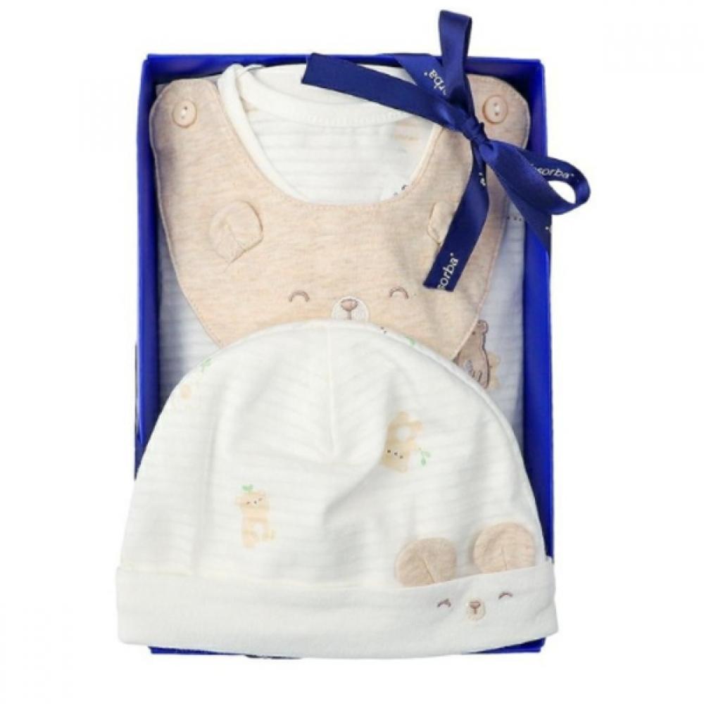 Absorba Organic Sprout Bear Romper With Bib A1110614 A1a31510 Spacesuit+newborn/70 (0-3M foot wraps)