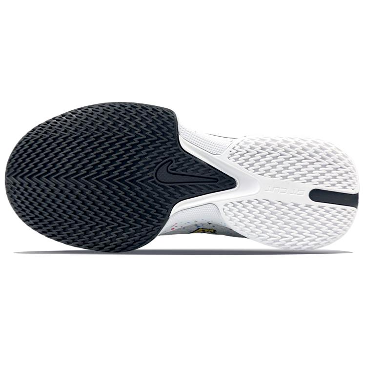 Nike Air Zoom G.T. Cut Academy Cushioning Abrasion Resistant Breathable Low top Basketball Shoes Men's Black White FB2598-100(Team40-)
