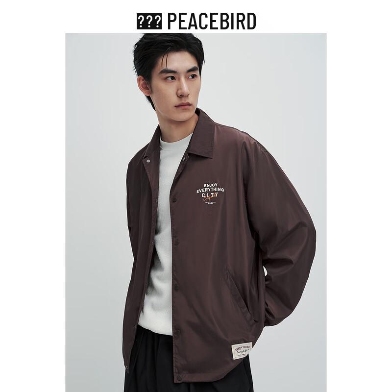 Peacebird Men's Wilderness Maillard Embroidered Lapel Jacket