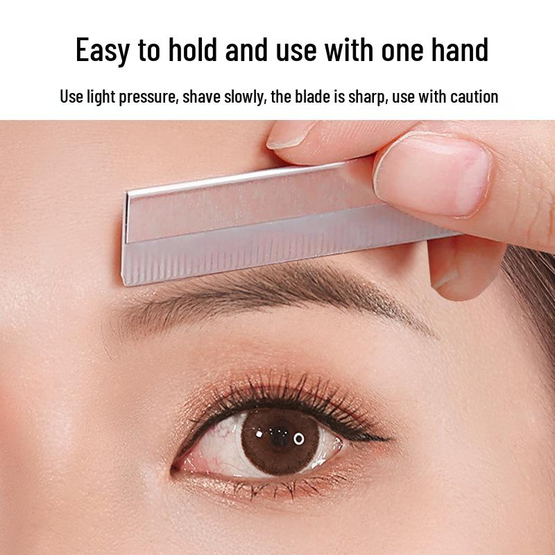 10-Pack Wavy Blade Eyebrow Razors: Disposable Trimmers for Women's Beauty Routine