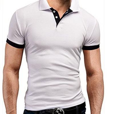Camiseta de Verano para Hombre Tallas Grandes Cuello Solapa Camisa Polo Lisa Manga Corta