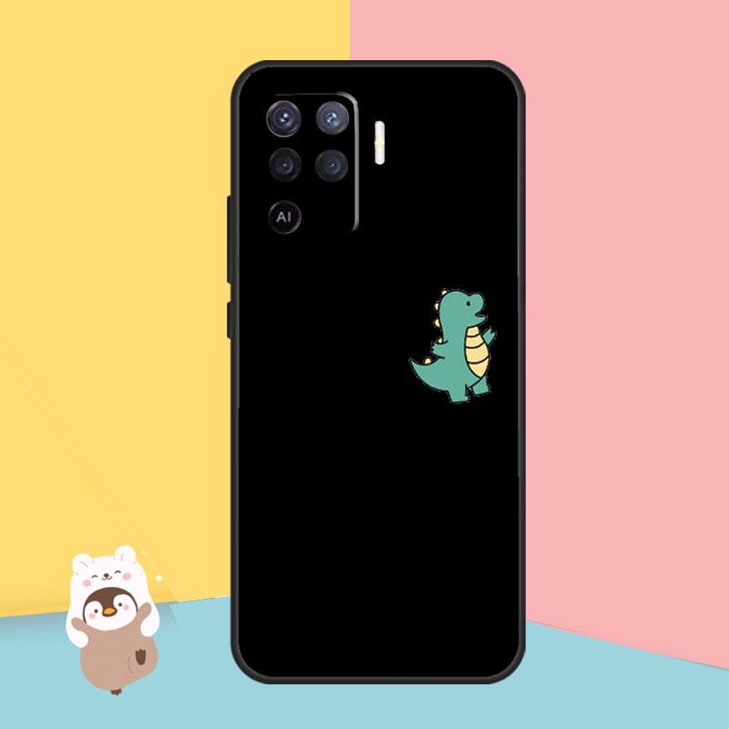 Cute Cartoon Animal Dinosaur Couple Case For OPPO Find X5 X3 Lite Pro A15 A16 A52 A72 A5 A9 A31 A53 A83 A93 A54 A74 A94 Cover