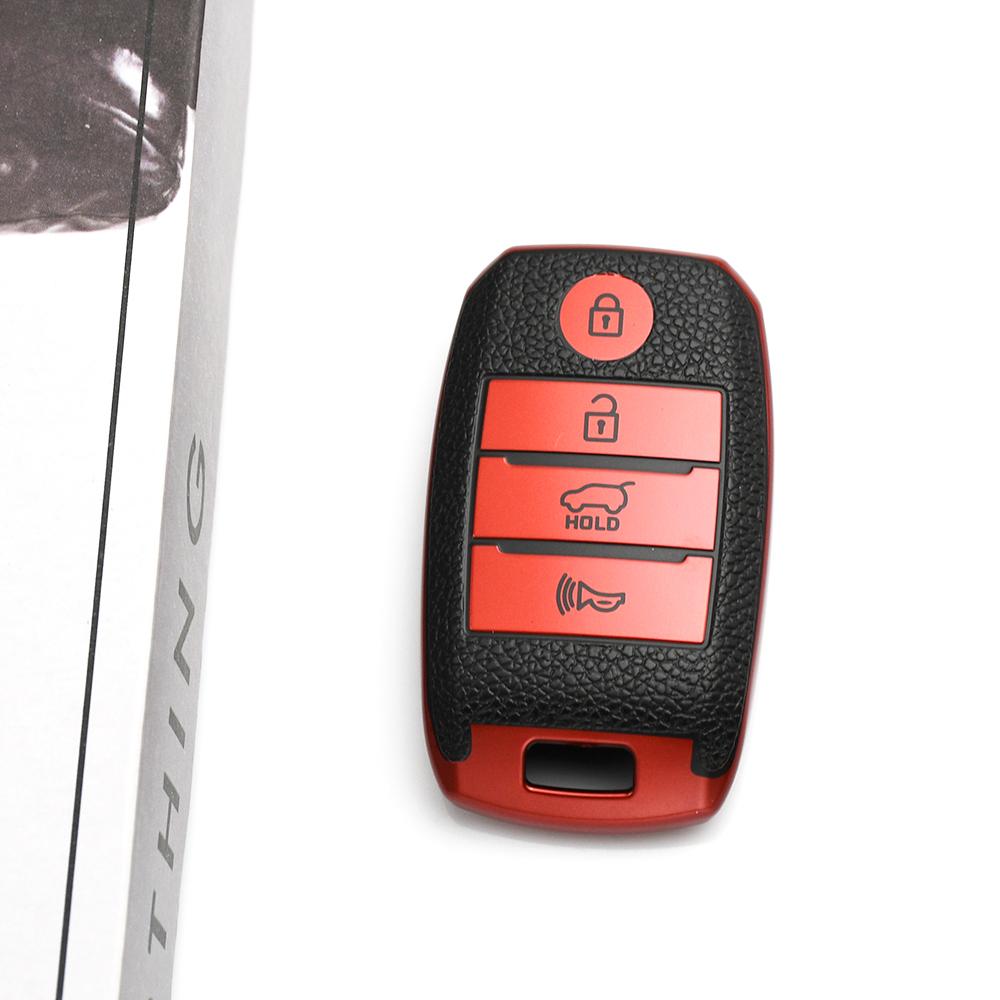 Leather Tpu Keyless Protector Auto Car Key Shell Fob Cover For Kia Niro Optima Rio Sorento Soul Sportage Forte Koup Keychain