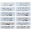 OQUP8 For Peugeot Rear Boot Trunk Tailgate Emblem Badge ABS Car Sticker Decals 206 207 301 307 308 408 508 2008 3008 4008 5008