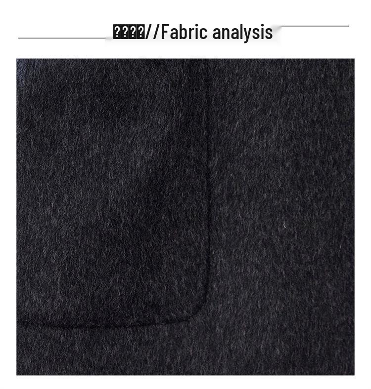 Women's 2025 Korean Style Simple Winter Wool Coat - Double-Faced Petite Design