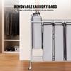 Laundry Sorter Cart 4 Section, Laundry Hamper with Heavy Duty Lockable Wheels and 4 Removable Bags, Rolling Laundry Basket Sorter for Clothes Storage