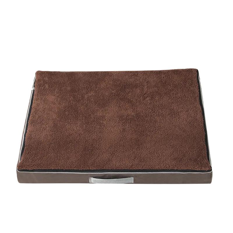 

Memory Foam Pet Mat Teddy Golden Retriever Dog Nest Winter Warm Waterproof Mattress Removable Cat Bed Comfortable Sleeping Pad 50X40X10CM коричневый