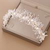 Pearl Flower Headband Bridal Headdress Wedding Crown