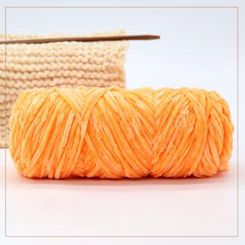500g Chenille Soft Velvet Yarn Cotton Wool Yarn Crochet Yarn DIY Handmade Scarf Sweater Coat Blankets for Knitting Crafts