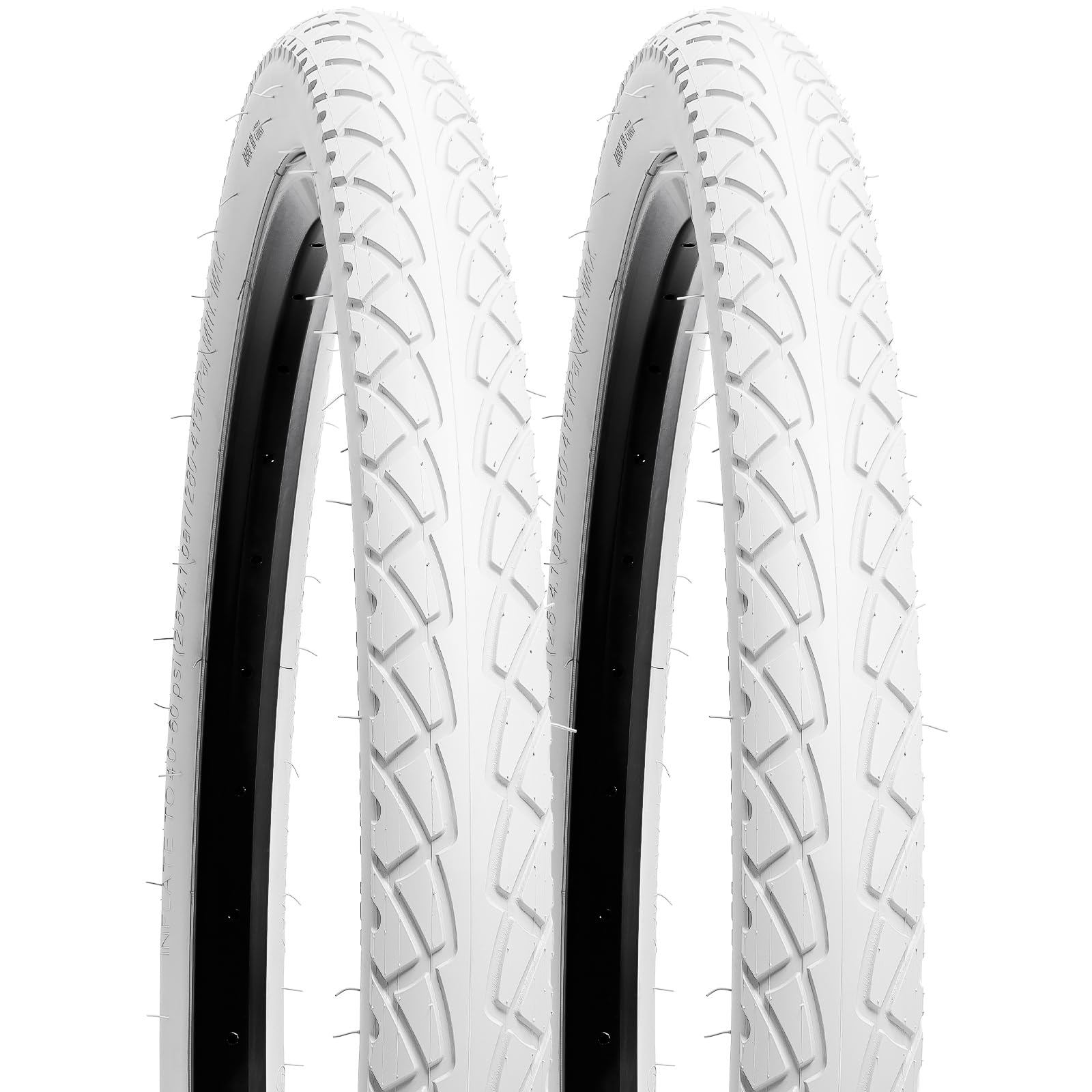 

YunSCM Y-302 (White), 26x2.125 Tires, 26x2.125 54-559, for 26-inch 2.125 Mountain and Cross Bikes, Two Tires