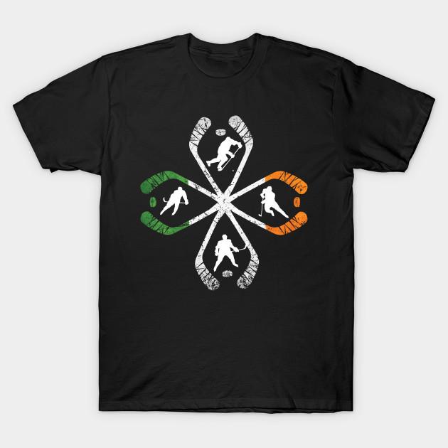 

Men Black Print T-shirt Hockey Stick Shamrock Saint Patrick S Day No-Cut Transfer Paper Print Cotton Tshirt XL чорний