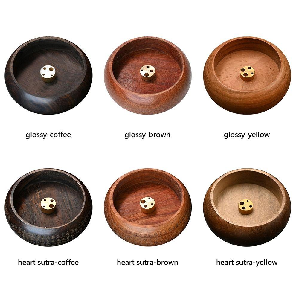 Bowl Shape Wooden Incense Holder Multicolor Rosewood Incense Holder  Aromatic Environment