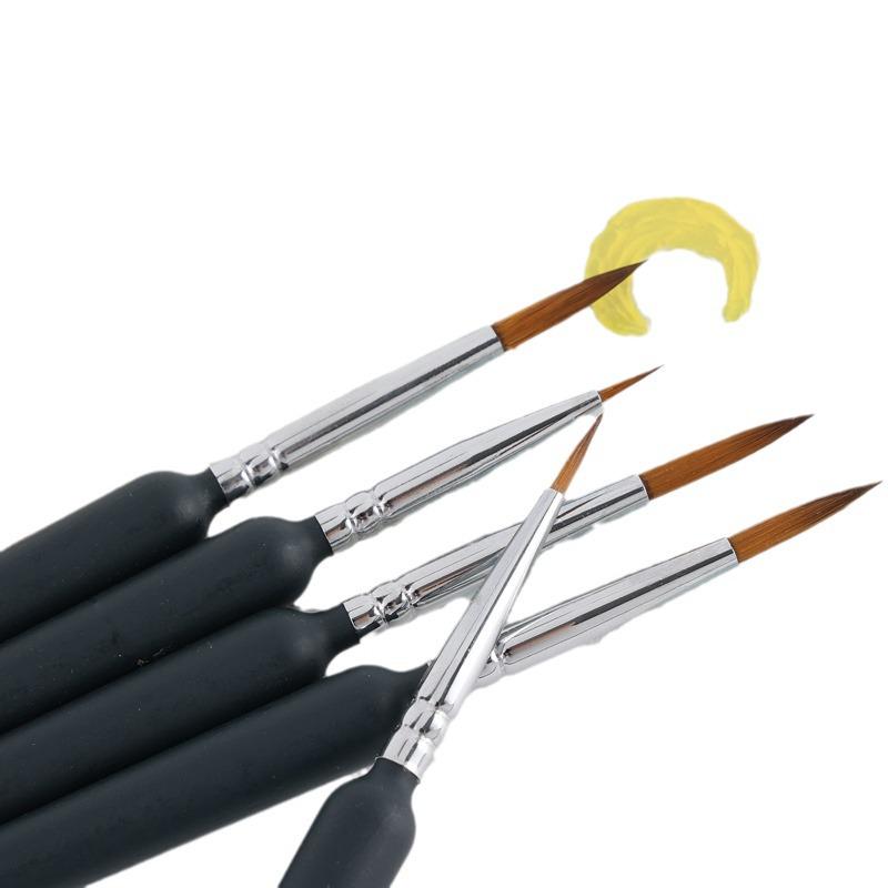 Ensemble de Pinceaux Point Fin en Poils de Loup Transfrontaliers en Nylon pour Peinture Aquarelle et Huile