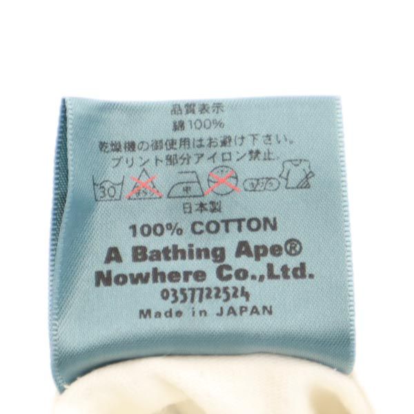 A BATHING APE made in Japan Long sleeve T-shirt S White system Ron T Men's Used