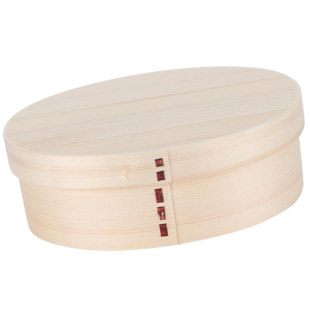 17,5x13,5cm Brotdose Holz Box Tragbarer Lebensmittelbehälter für Schüler Arbeiter