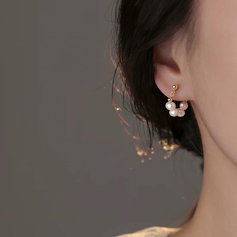 Pearl Earrings New Niche Women's Stud Earrings Sweet Light Luxury High-end Earrings