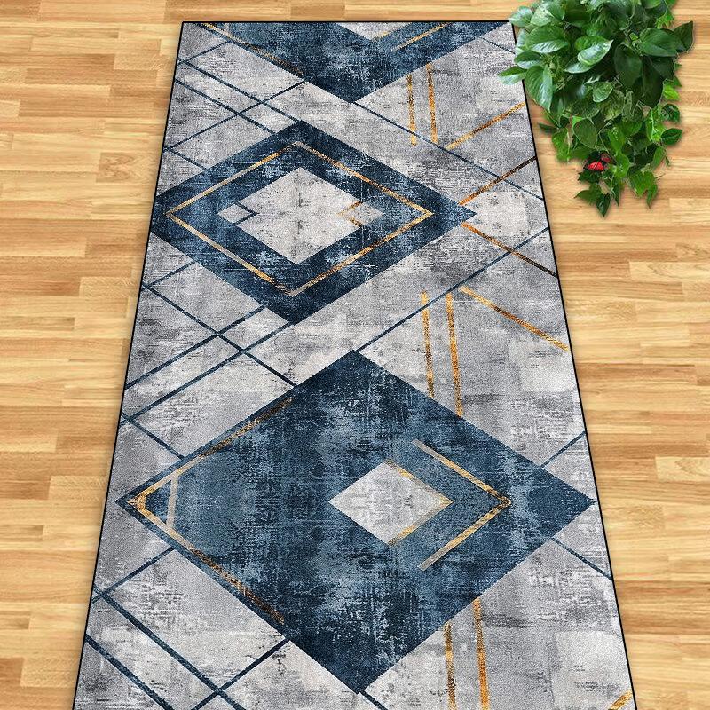 Modern Home Long Corridor Carpet Geometric Hotel Lobby Passageway Runner Rugs Villa Stairway Entryway Non-slip Mats Customizable