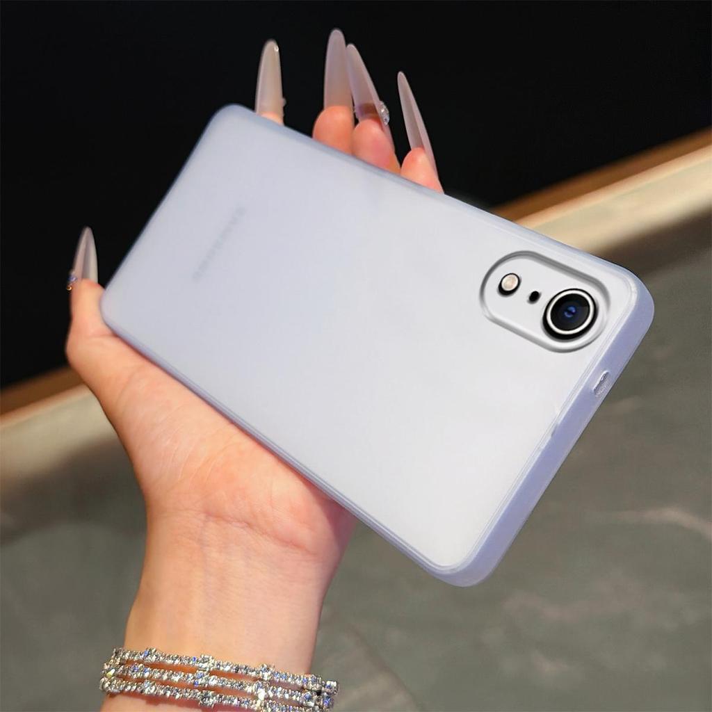 Morandi Farbe Halbtransparent Matt Handyhülle für iPhone XR Weiche TPU Hülle